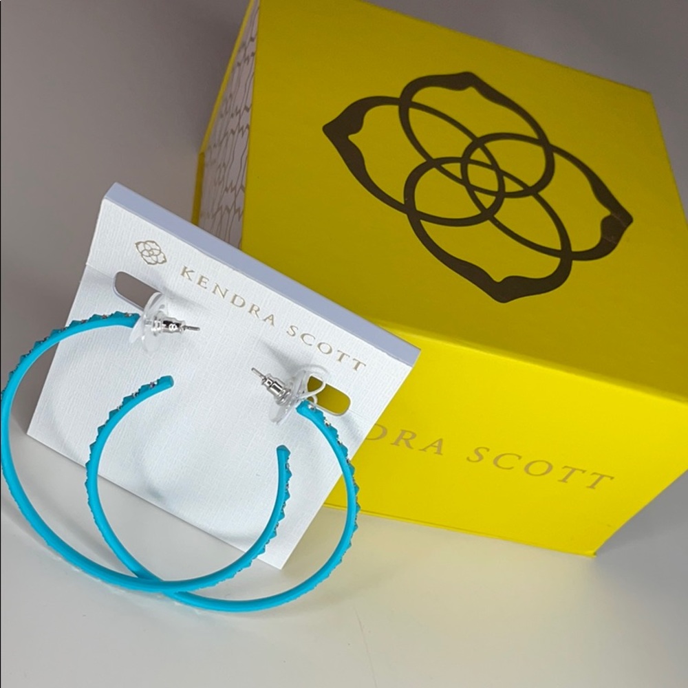💎KENDRA SCOTT Blue Hoop Earrings